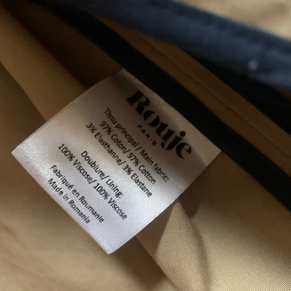 RARE NWT Rouje John Short Belted Trench Coat - Picture 13 of 14